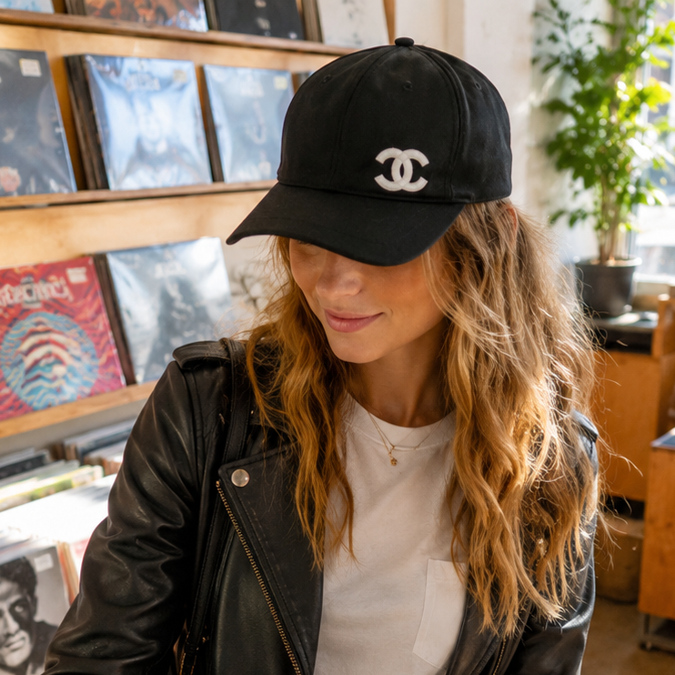 White CC Travel Casual Baseball Hat