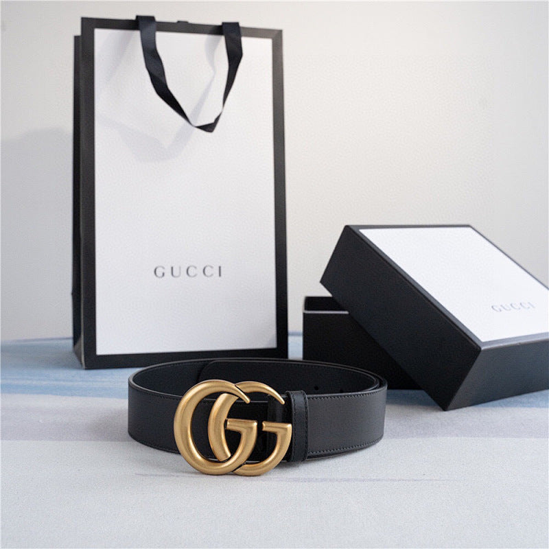 Black Leather Statement Belt