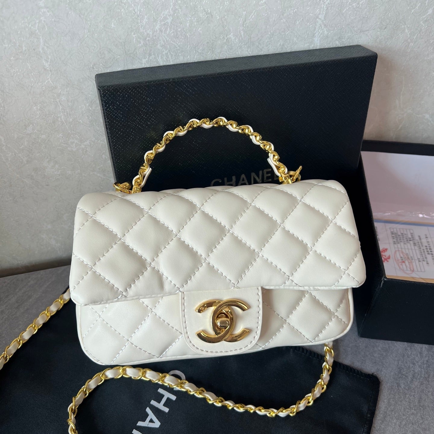Premium White Flap Bag