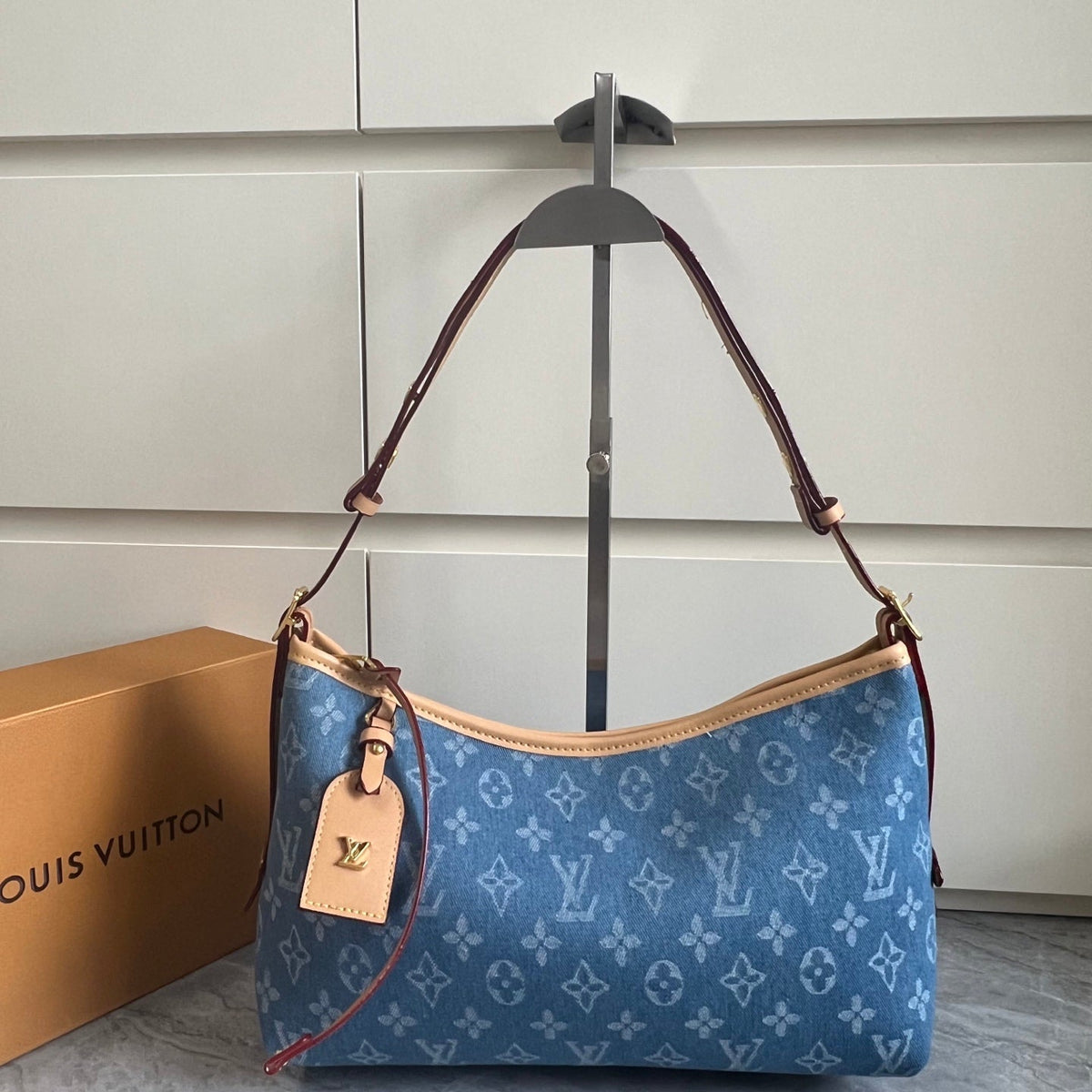 Denim Canvas Hobo Shoulder Bag