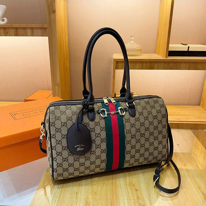Brown GG Monogram Top Handle Bag