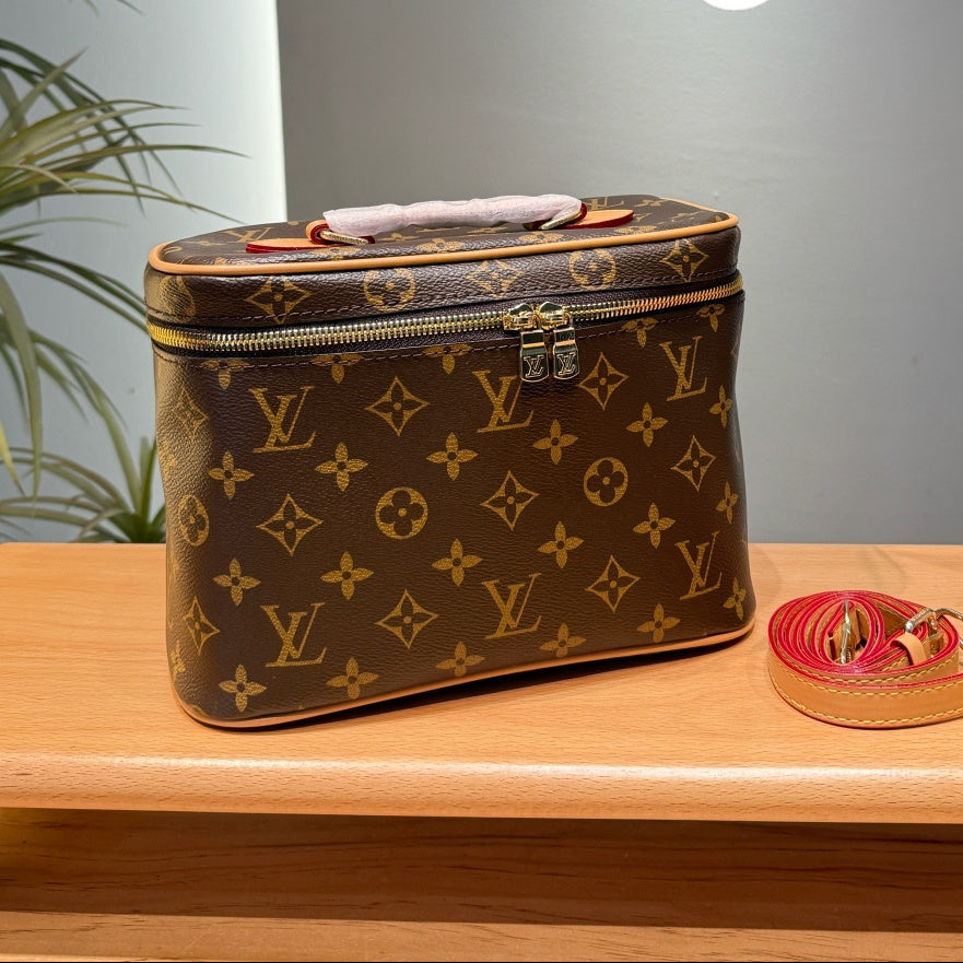 Vintage Leather Cosmetic Bag