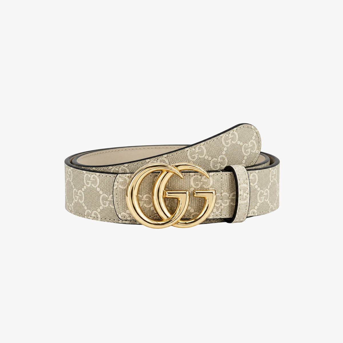 Beige GG Monogram Belt