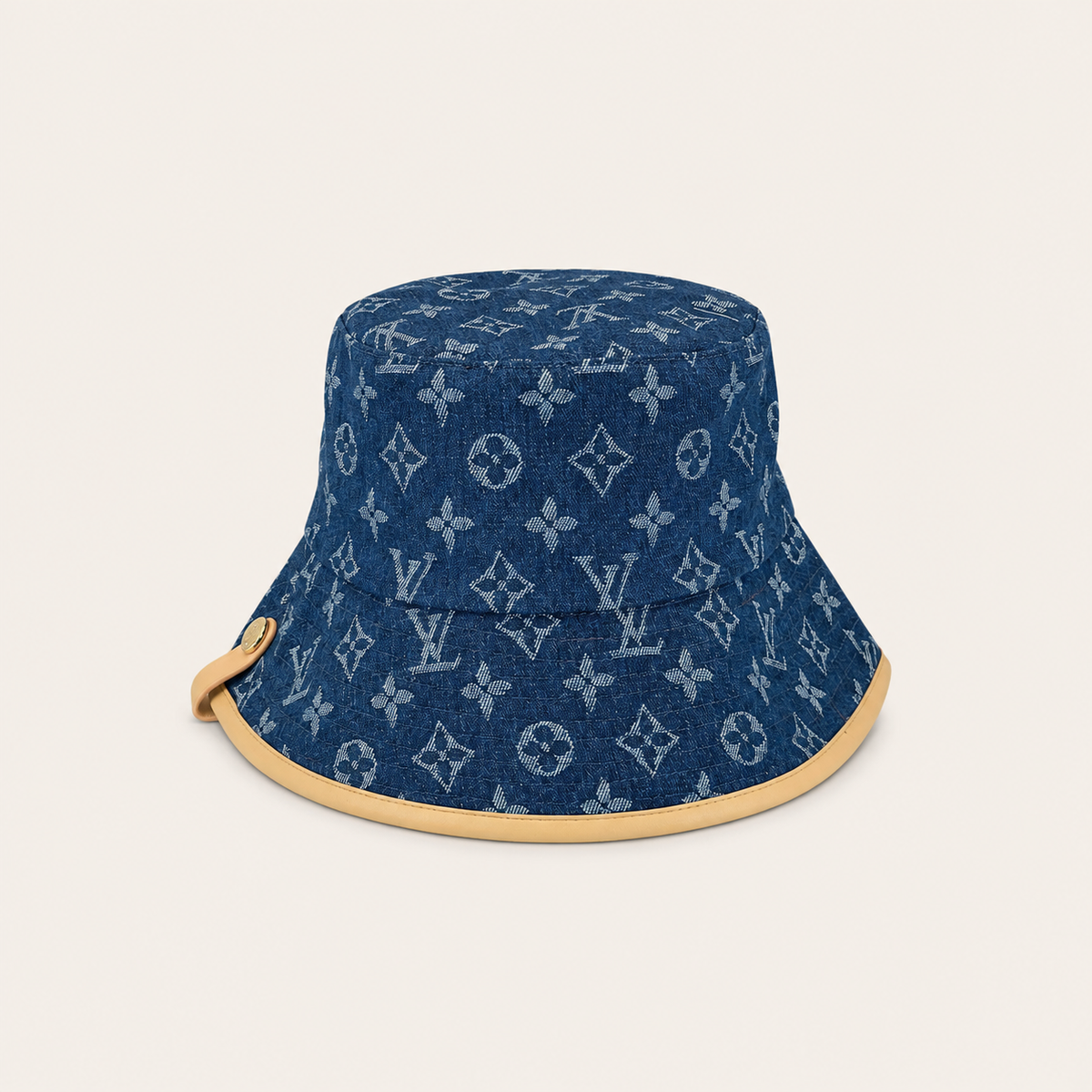 Blue Denim Monogram Bucket Hat