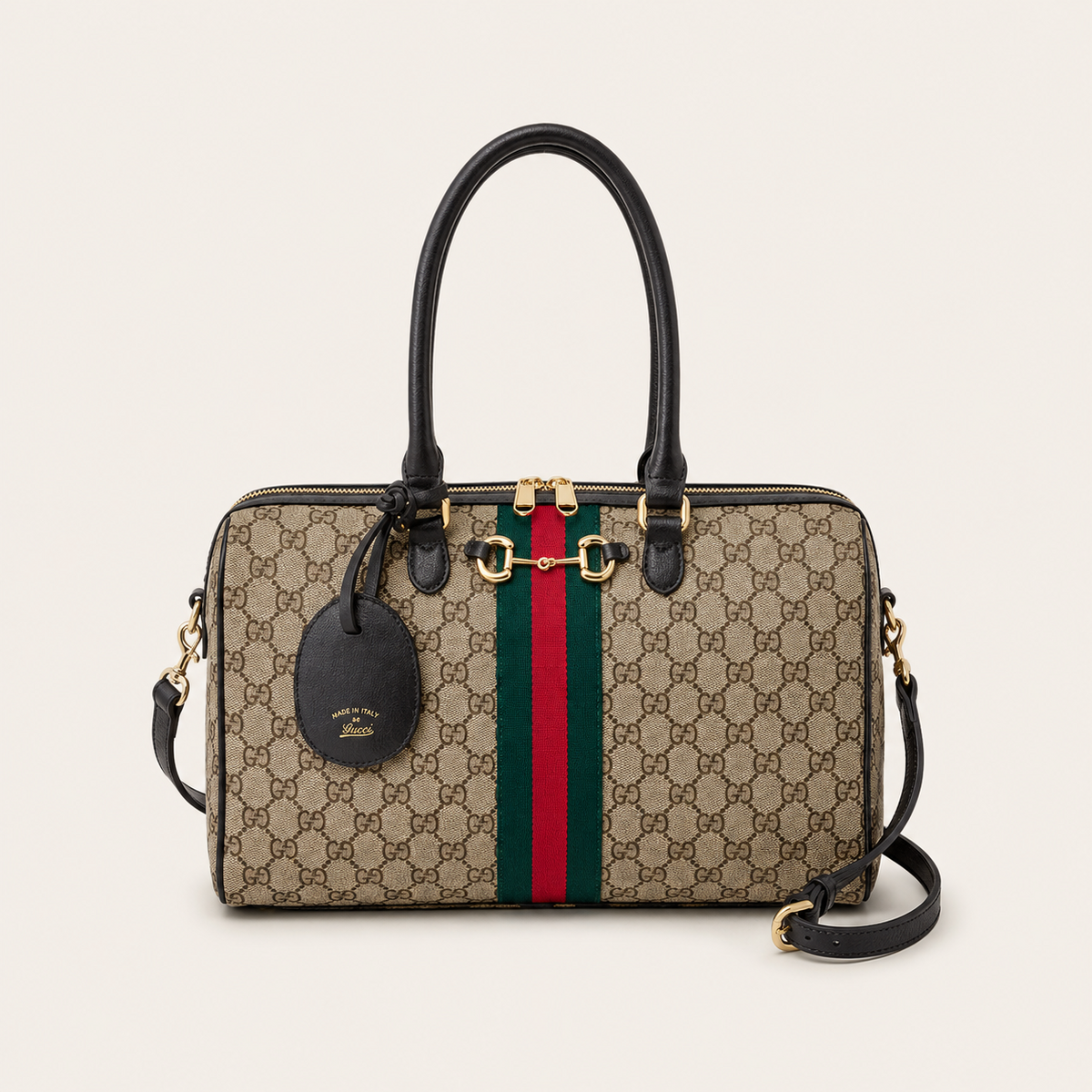 Brown GG Monogram Top Handle Bag