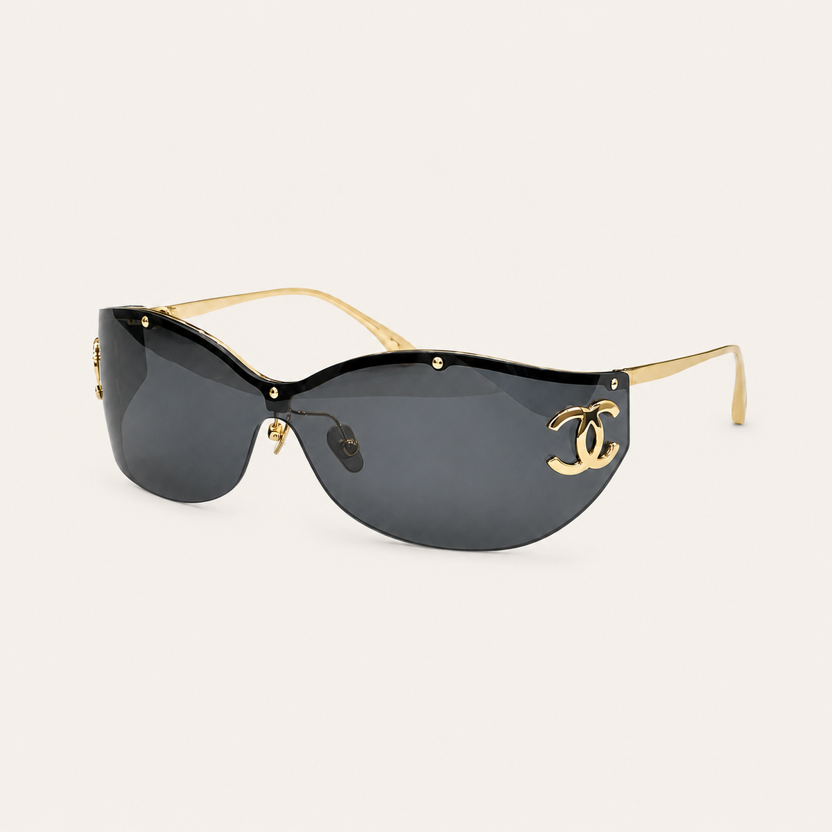 Fashion Black CC Visor Sunglasses