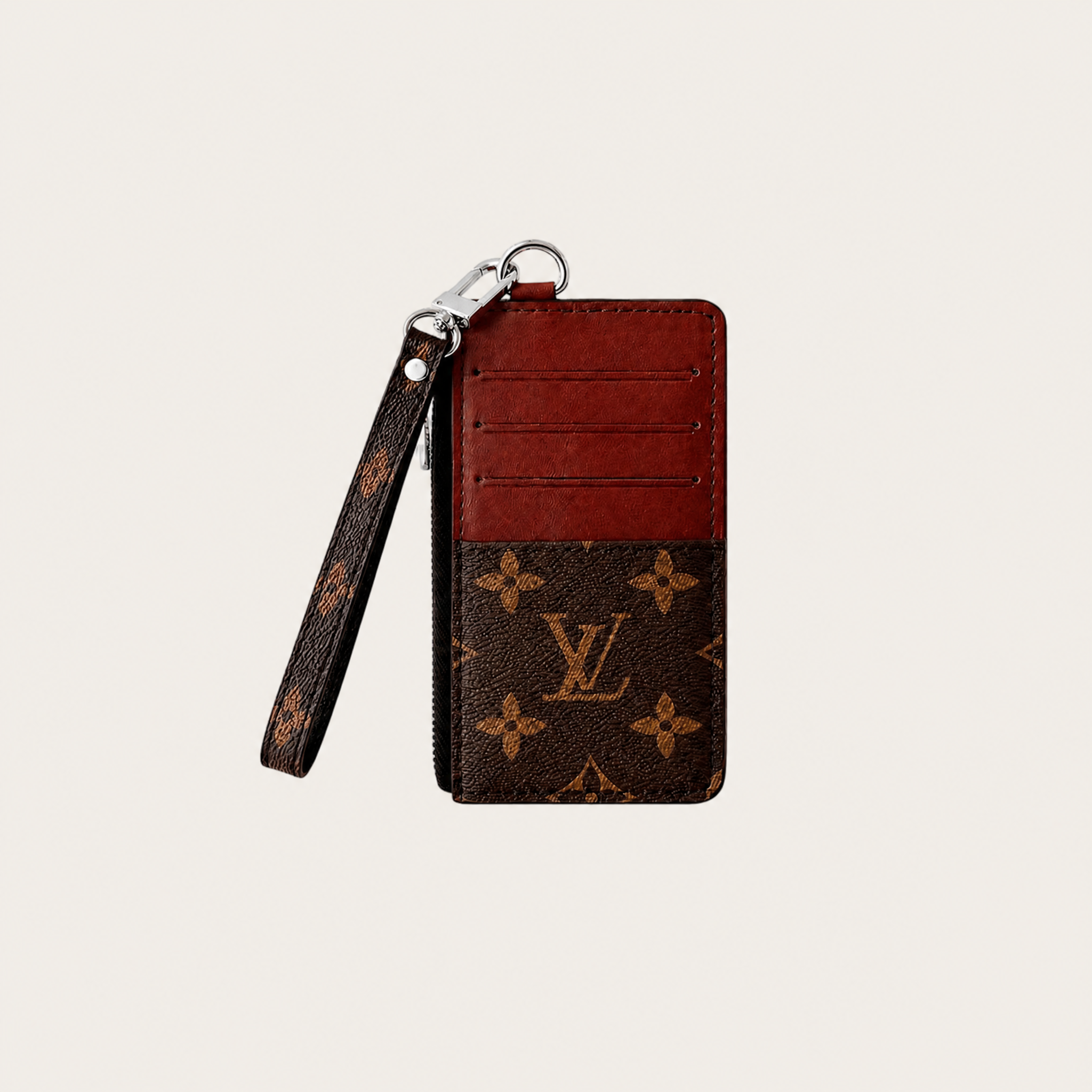 Monogram Card Wristlet