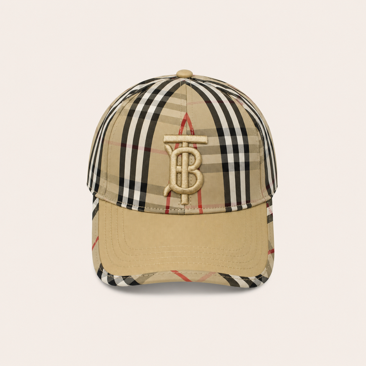 Check Embroidered Streetwear Hat