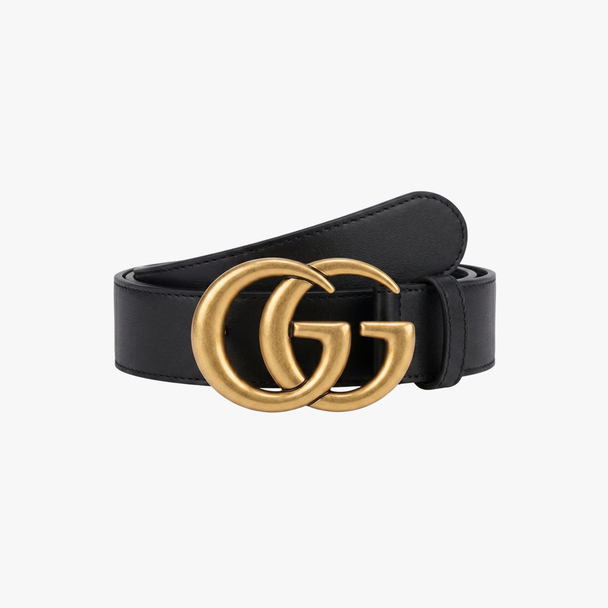 Black Leather Statement Belt