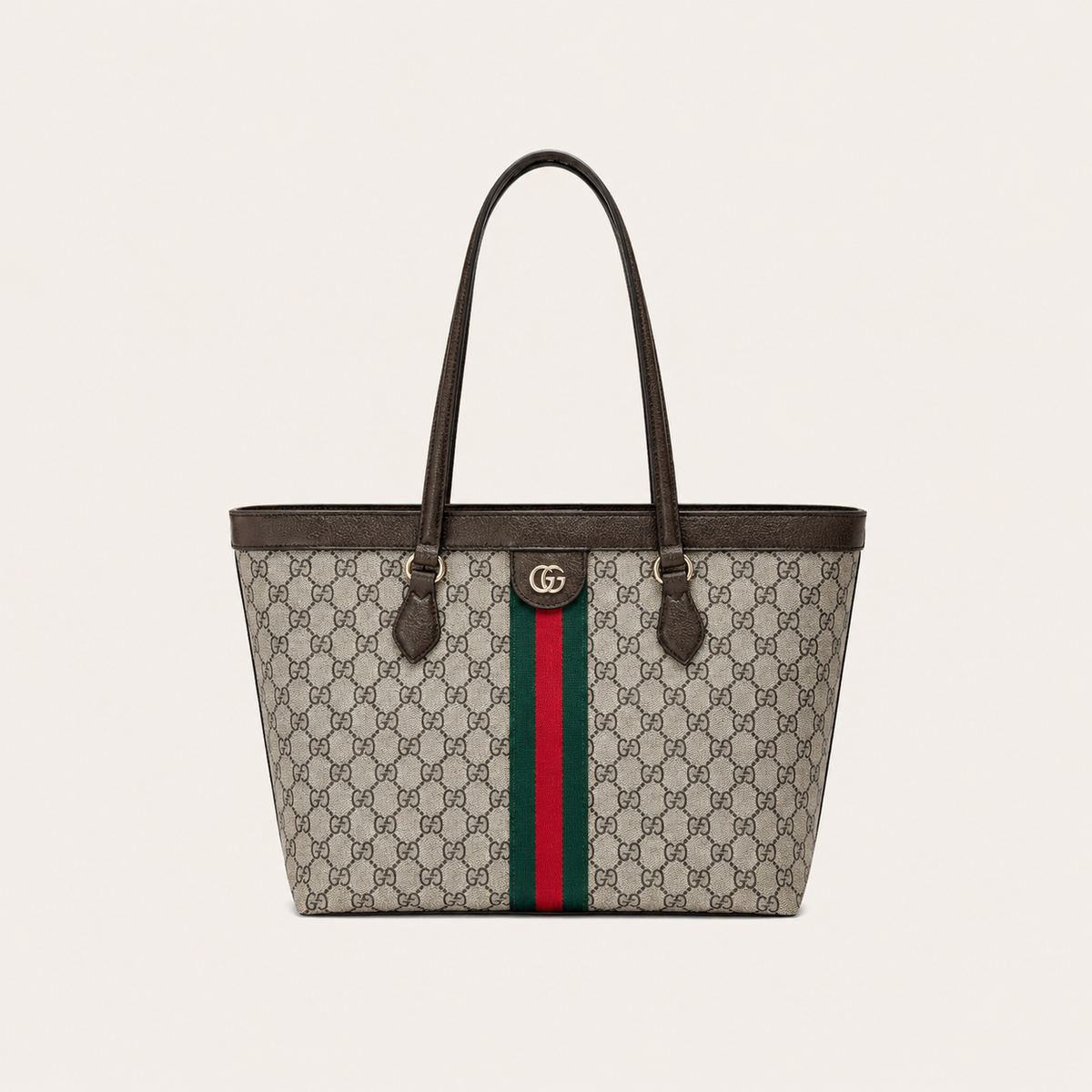 Brown GG  Leather Shoulder Bag