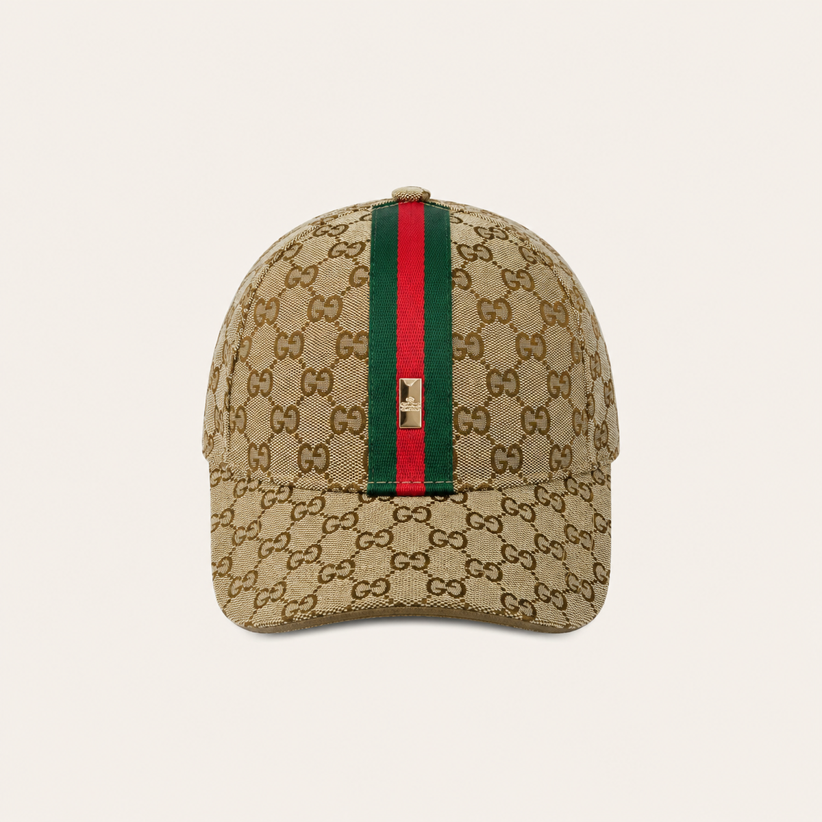 Brown GG Canvas Baseball Hat