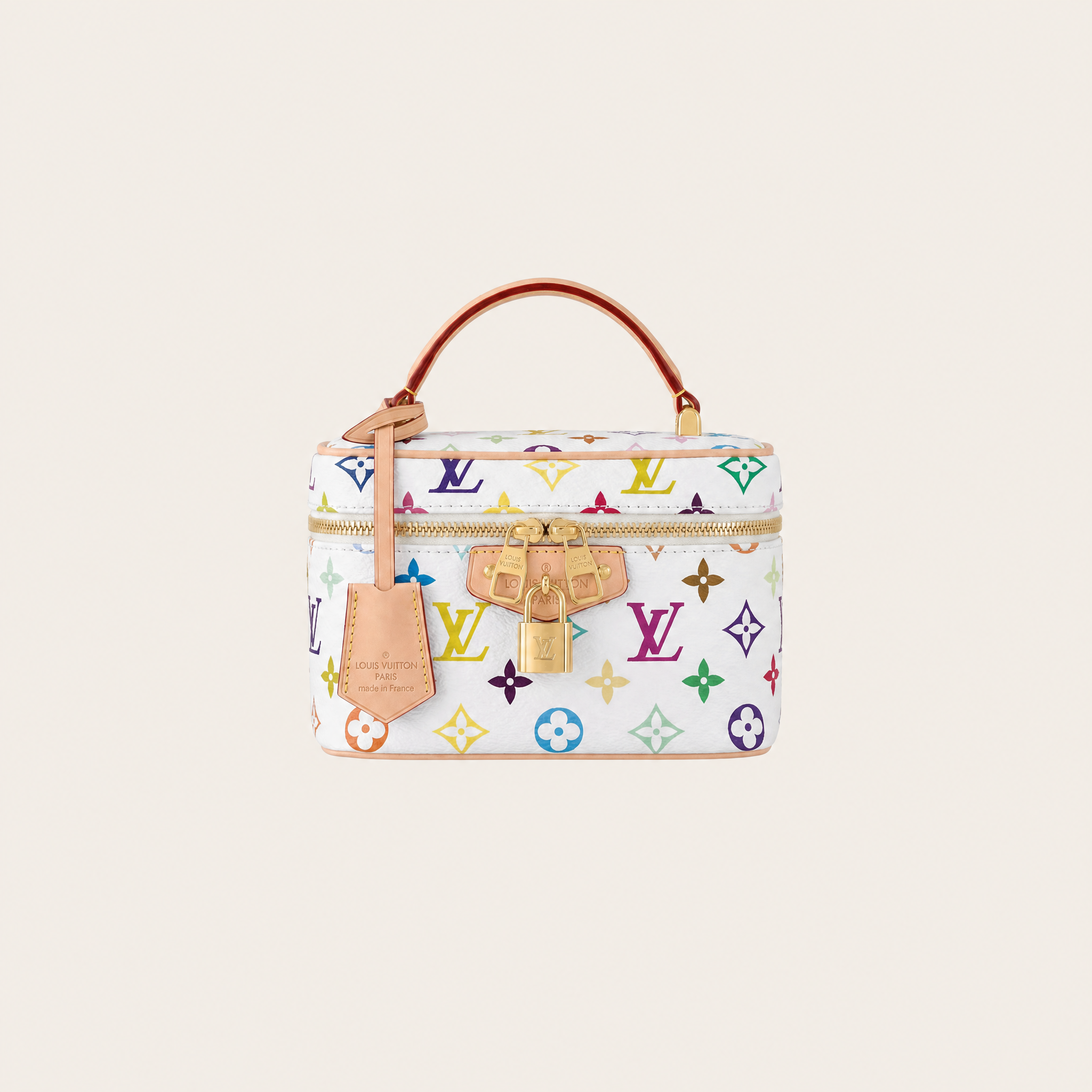 Colorful White Vanity Bag