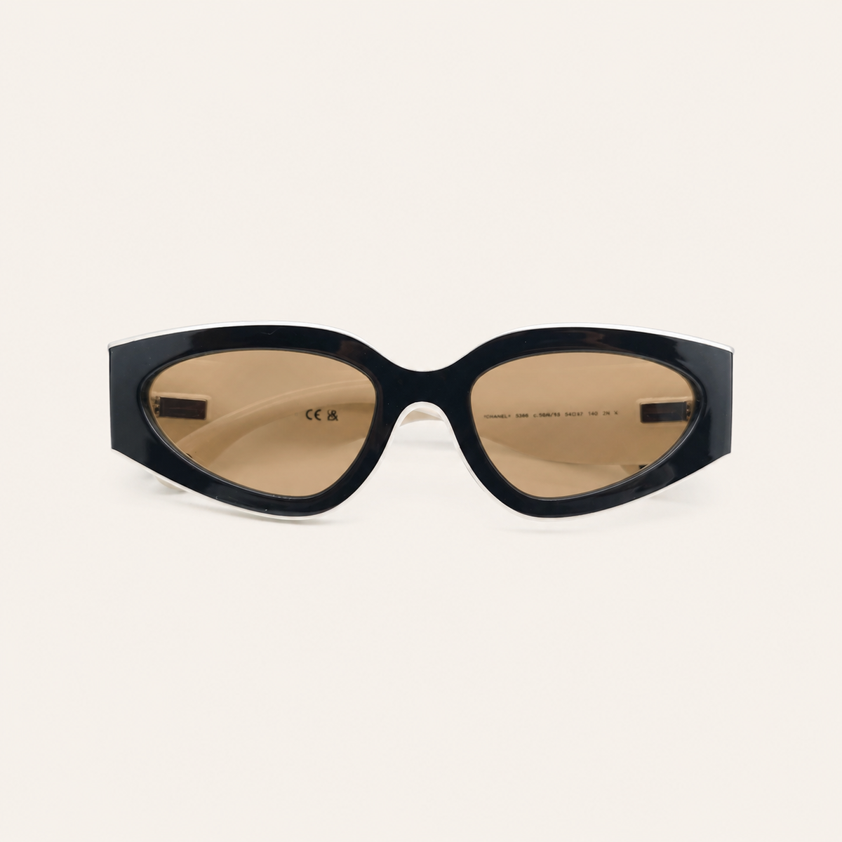 Wraparound  in Black and White CC Sunglasses