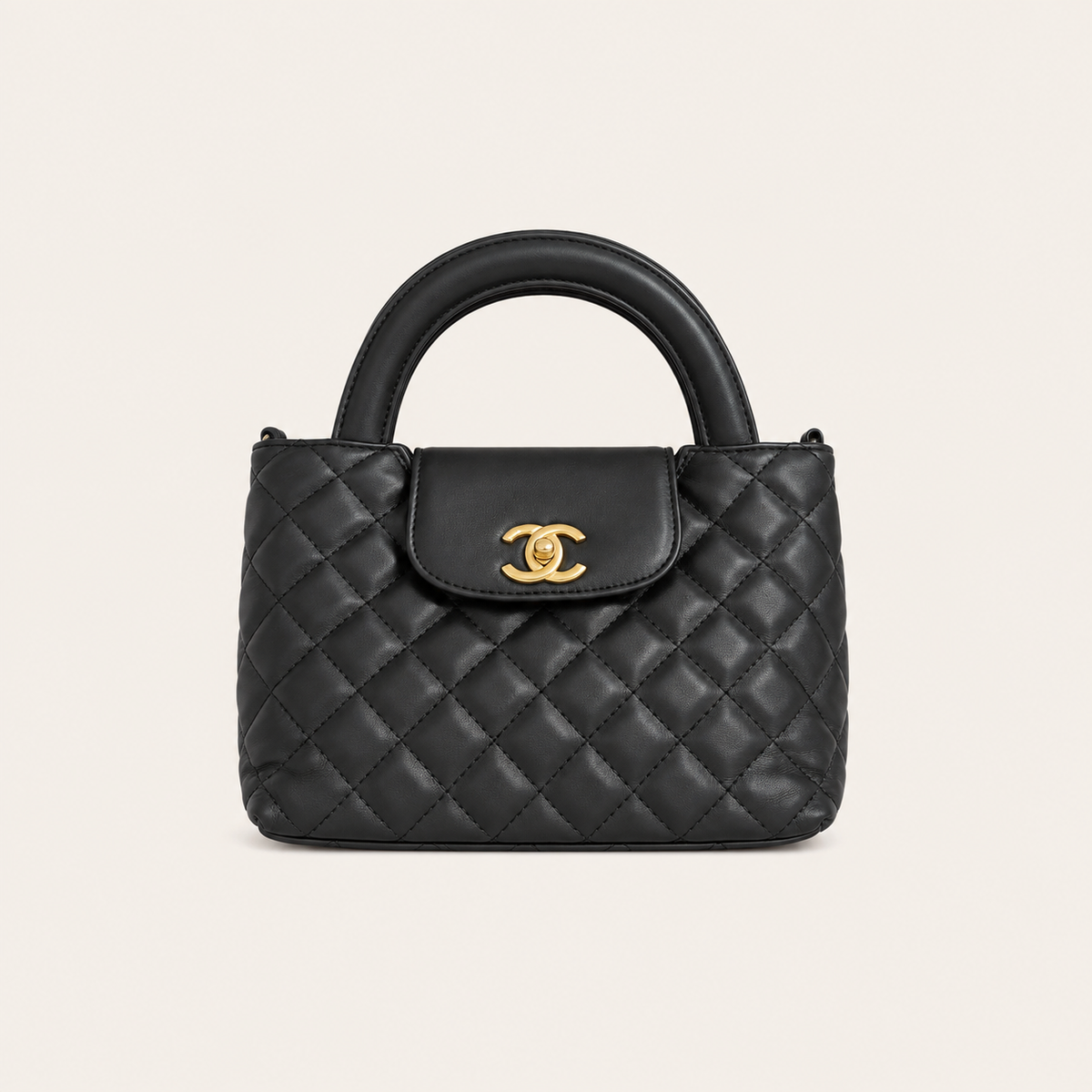 Black Quilted Leather CC Crossbody Bag