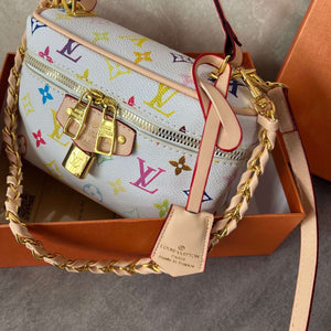 Colorful White Vanity Bag