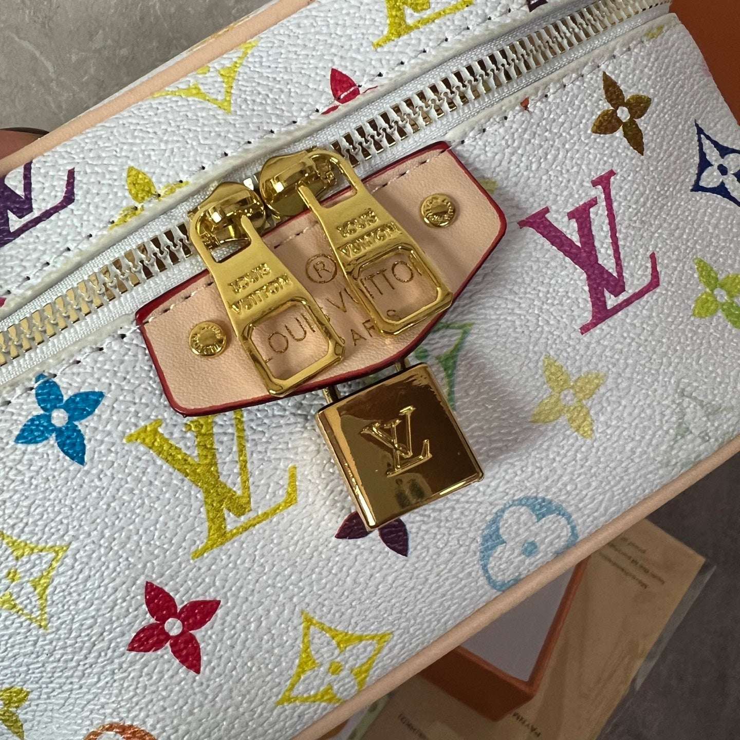 Colorful White Vanity Bag