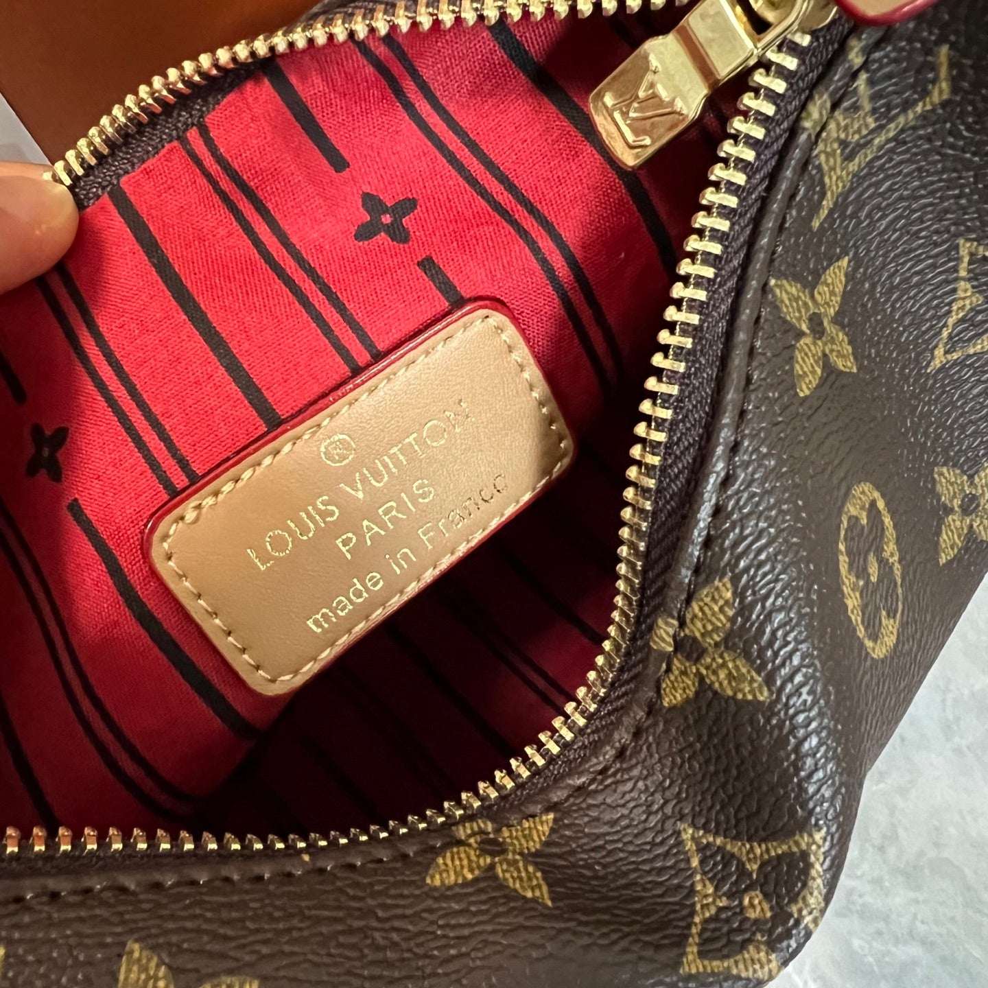 Monogram Leather Shoulder Bag