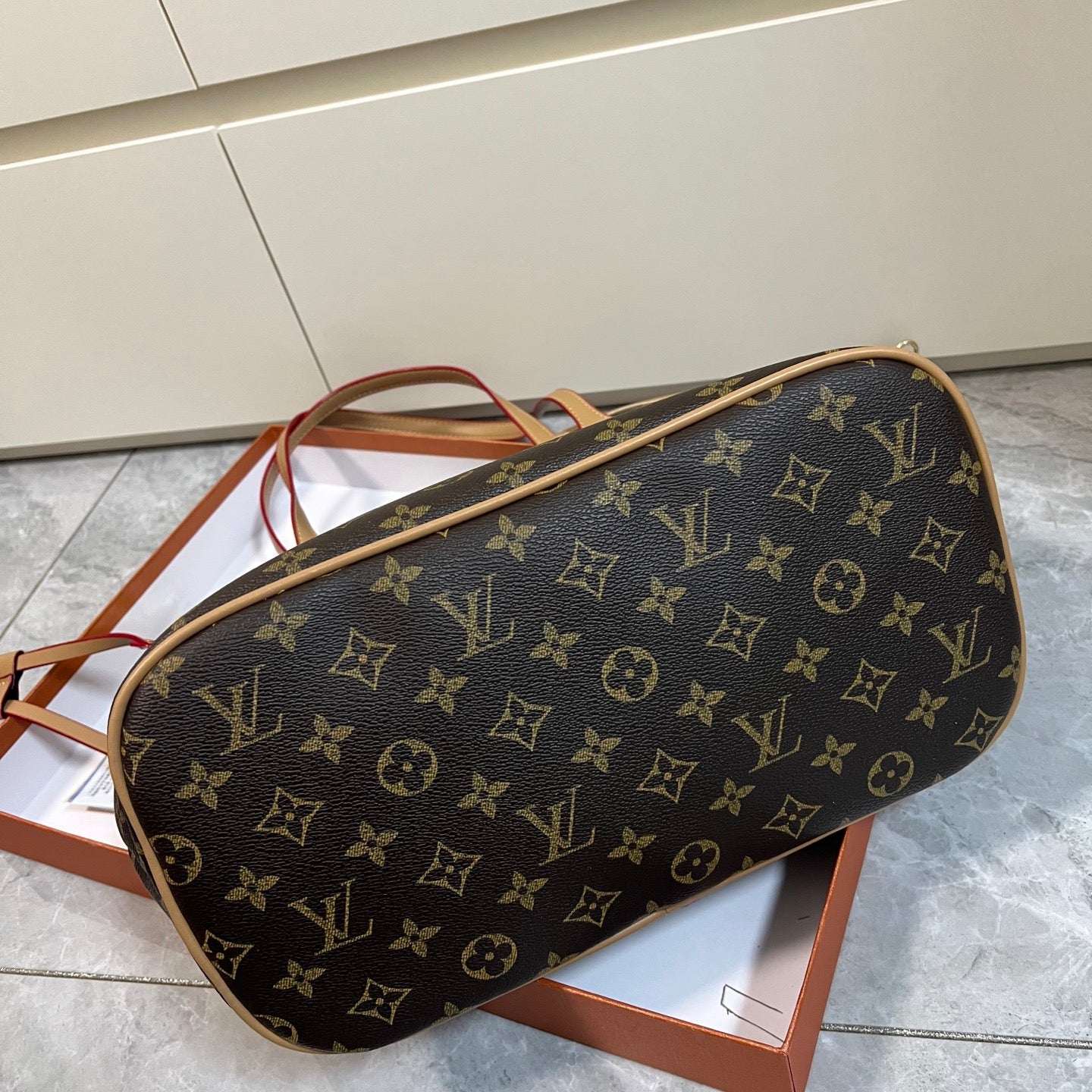 Elegant Monogram Leather Tote