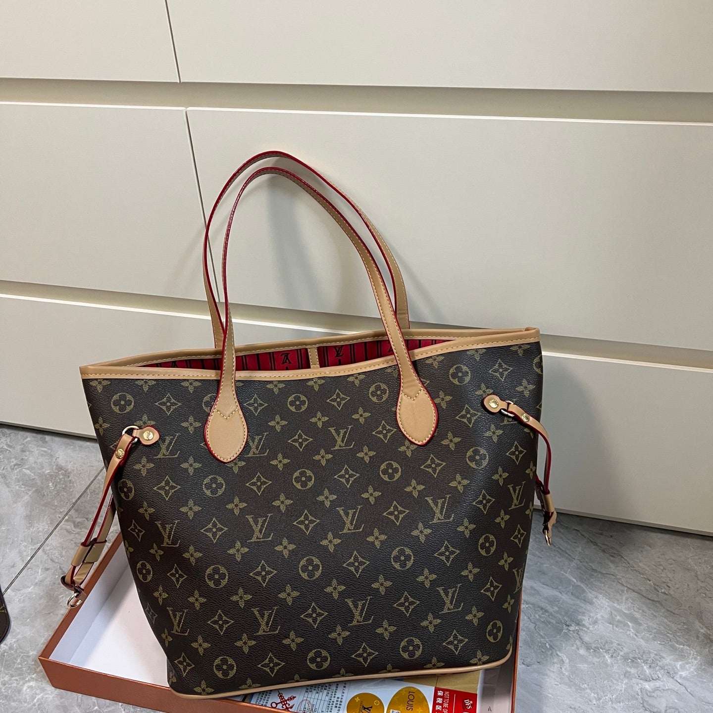 Elegant Monogram Leather Tote