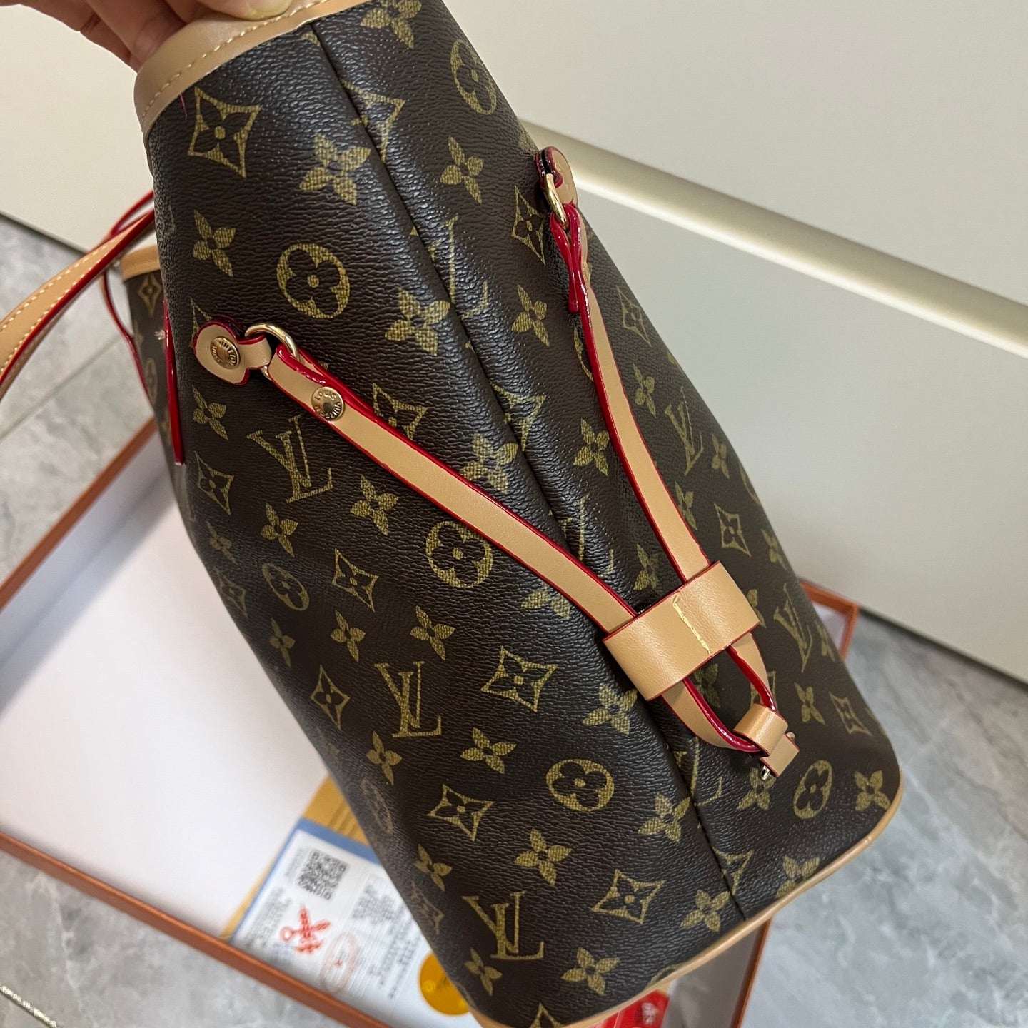 Elegant Monogram Leather Tote
