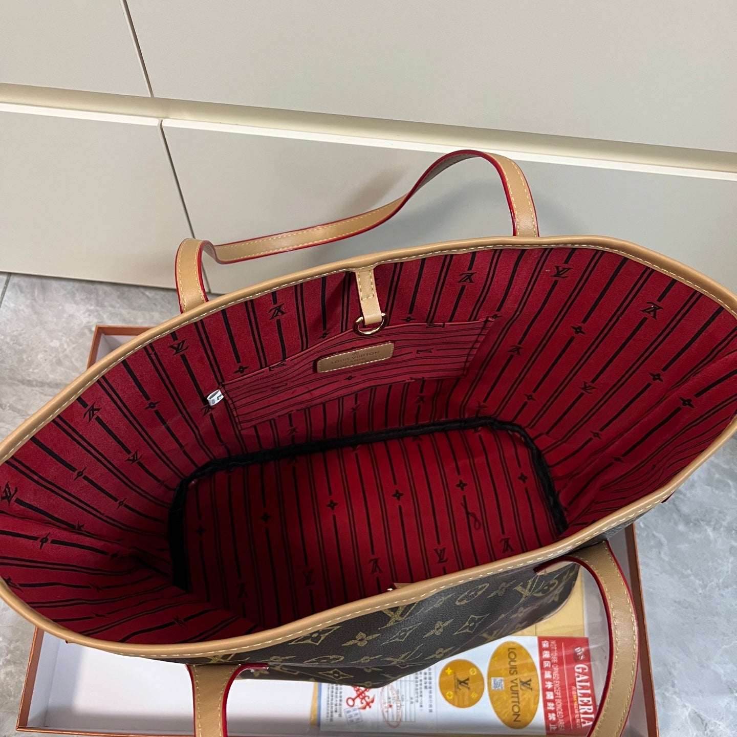 Elegant Monogram Leather Tote