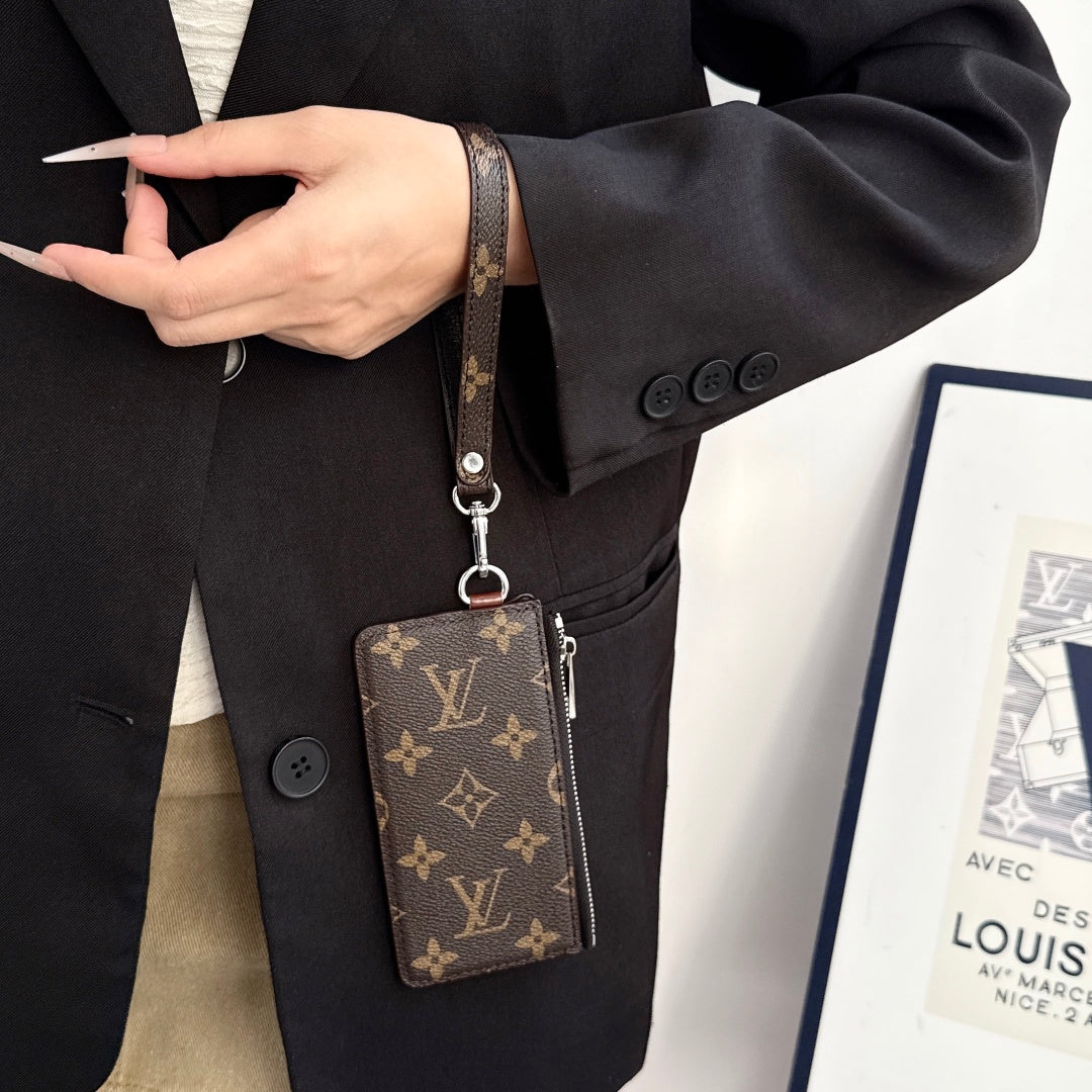 Monogram Card Wristlet