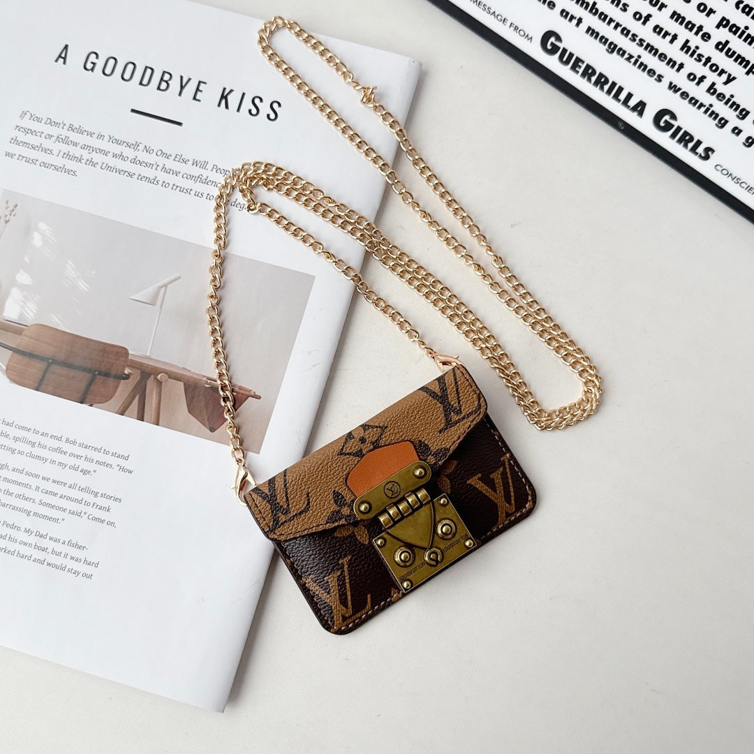 Monogram Chain Card Holder