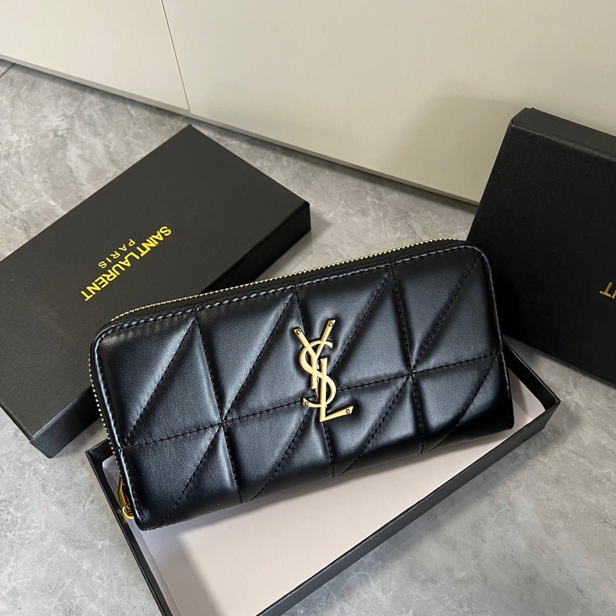 Quilted Leather YL Wallet